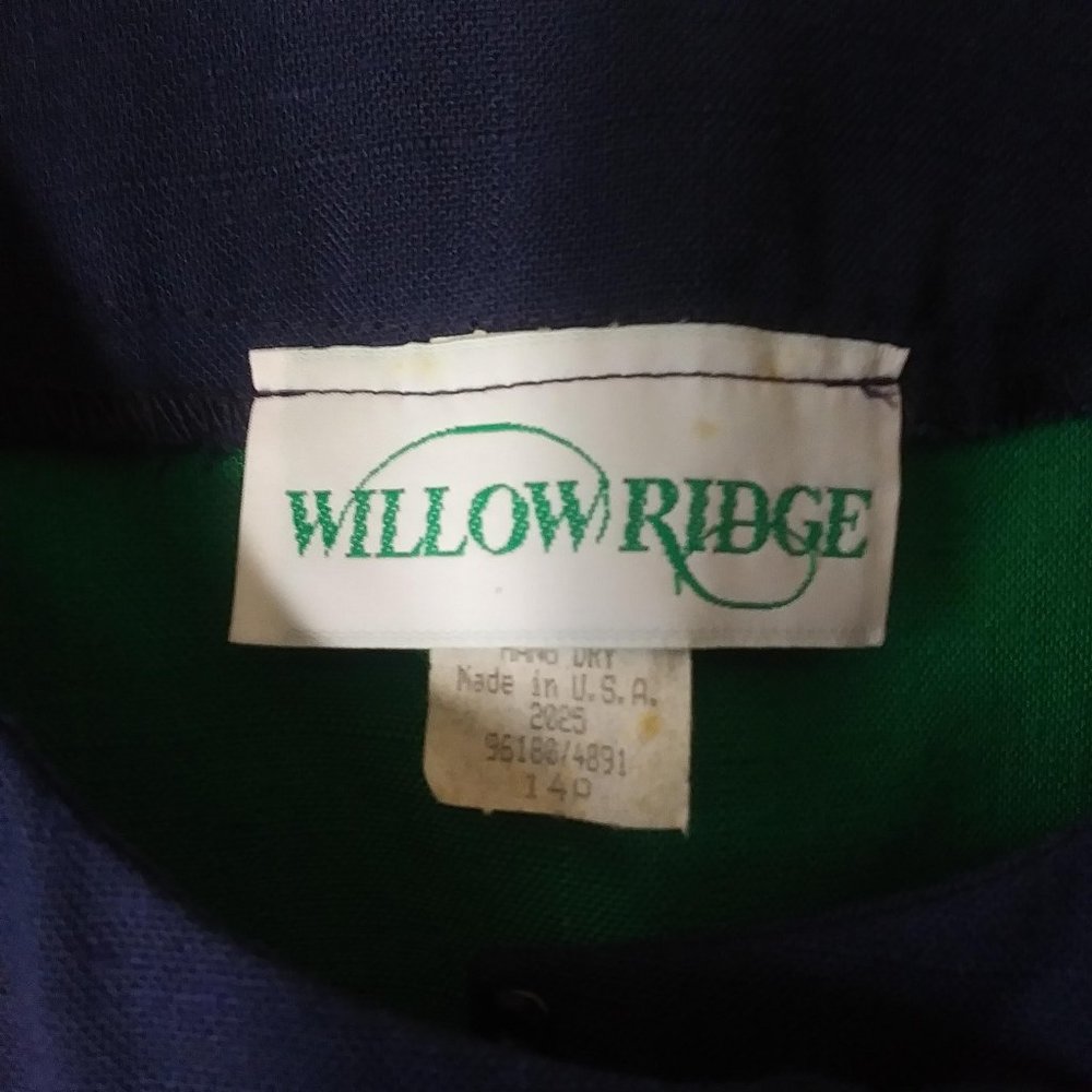 Vintage 80s Green/Blue Skirt Suit - Picture 3 of 13